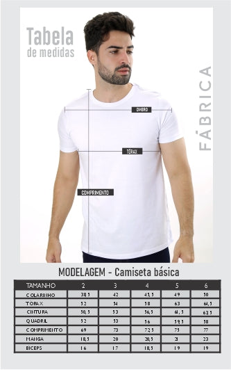 Camiseta Básica Gola Redonda - Contínua